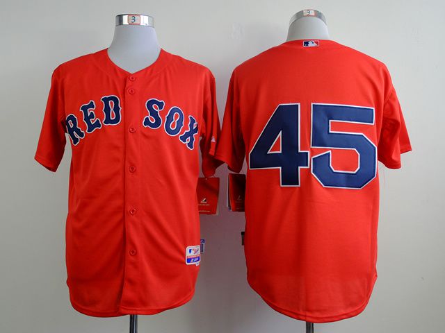 Men Boston Red Sox 45 Martinez Red MLB Jerseys